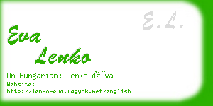 eva lenko business card